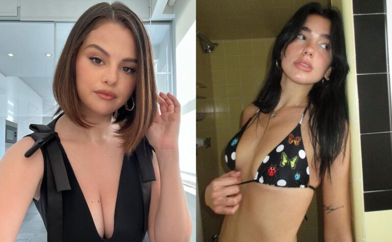 Selena Gomez posa con el vestido de lunares preferido de Dua Lipa