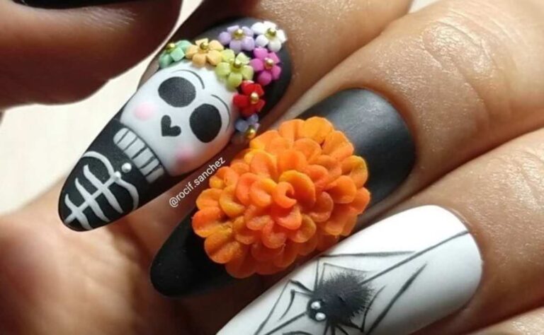 Lleva el Día de Muertos hasta en tus uñas, con estas ideas